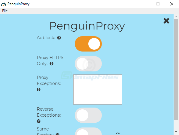 screenshot of PenguinProxy