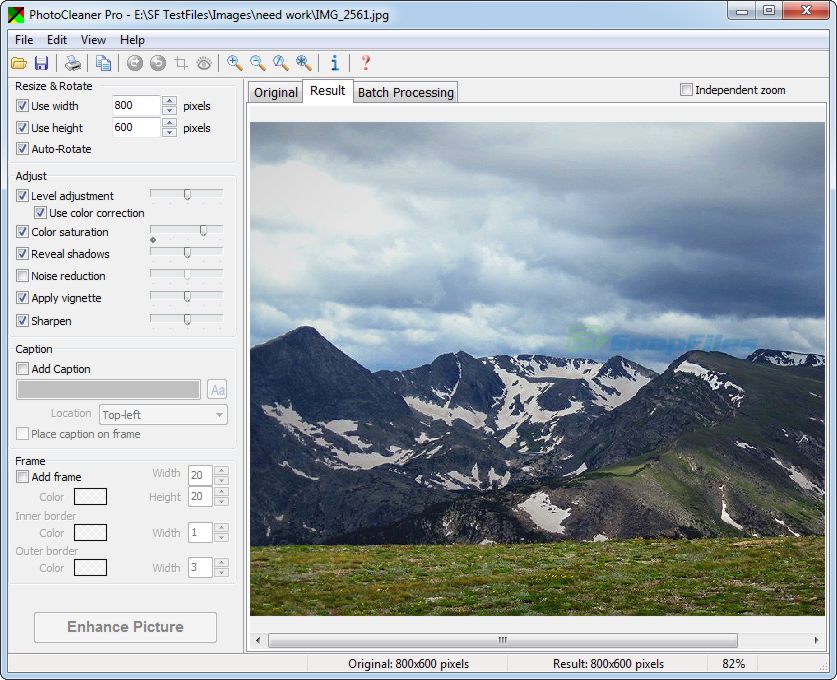 screen capture of PhotoCleaner