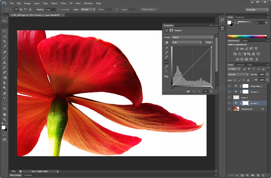 screen capture of Adobe Photoshop