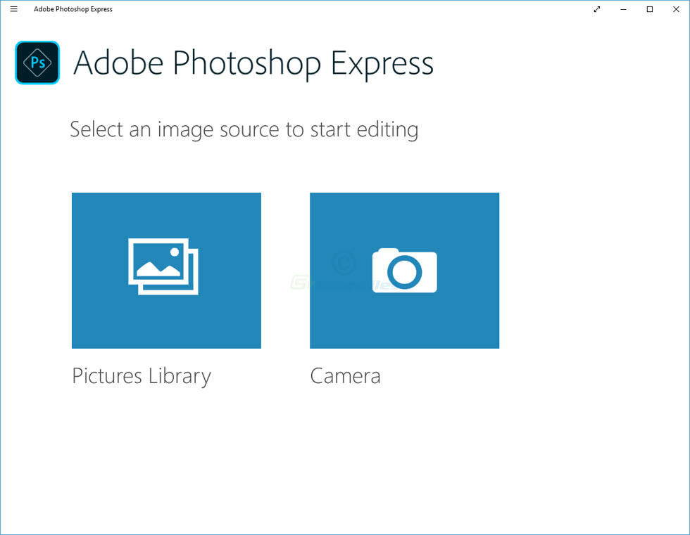 screenshot of Adobe Photoshop Express