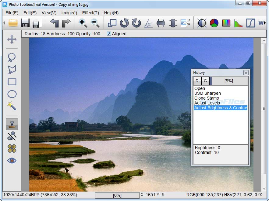 screen capture of Photo Toolbox