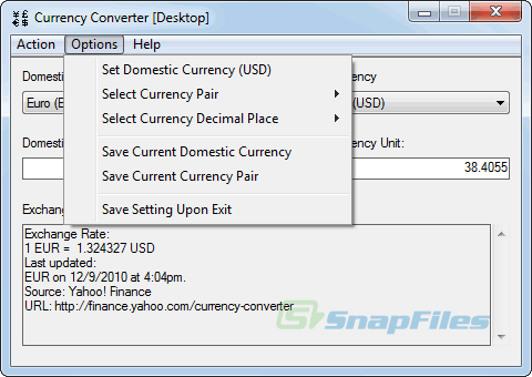 screenshot of Pico Currency Converter