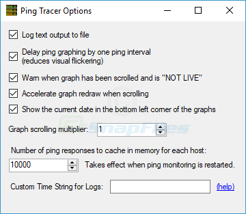 screenshot of Ping Tracer