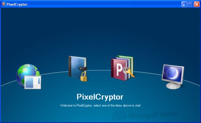 screen capture of PixelCryptor