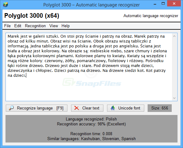 screen capture of Polyglot 3000