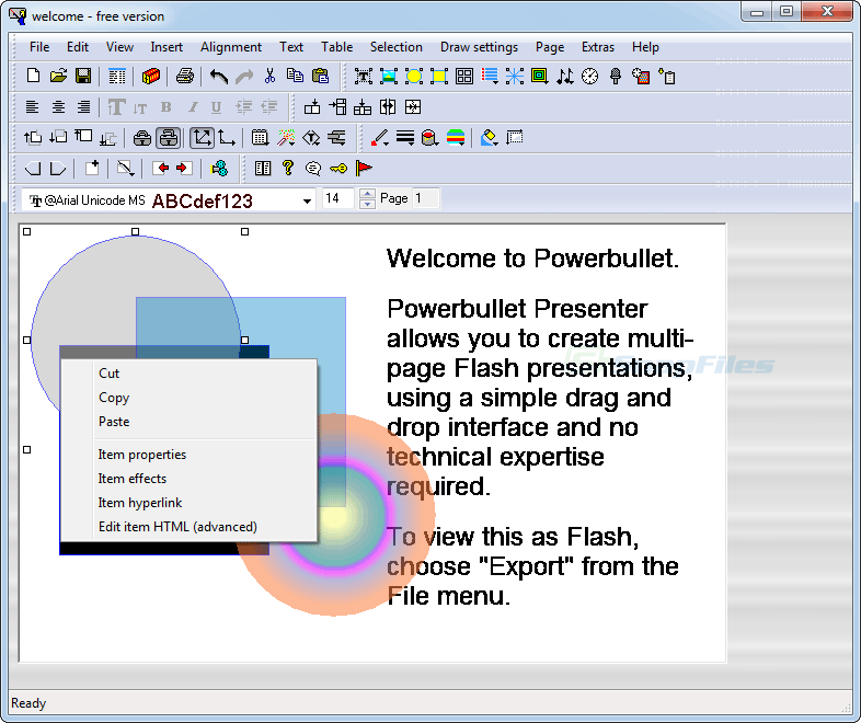 screen capture of Powerbullet Presenter