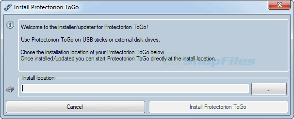screenshot of Protectorion Data Safe