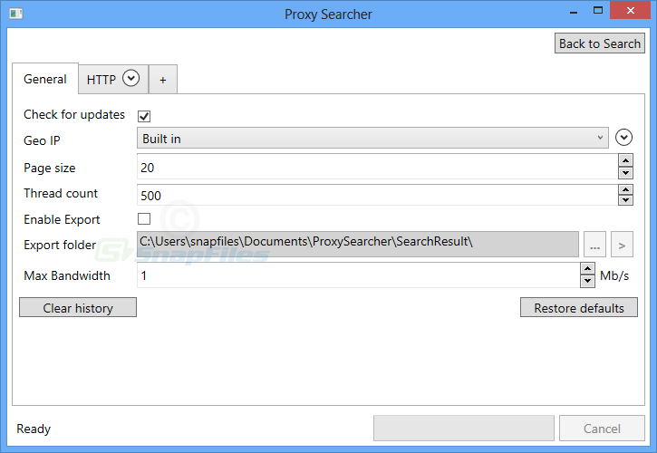 screenshot of Burds Proxy Searcher