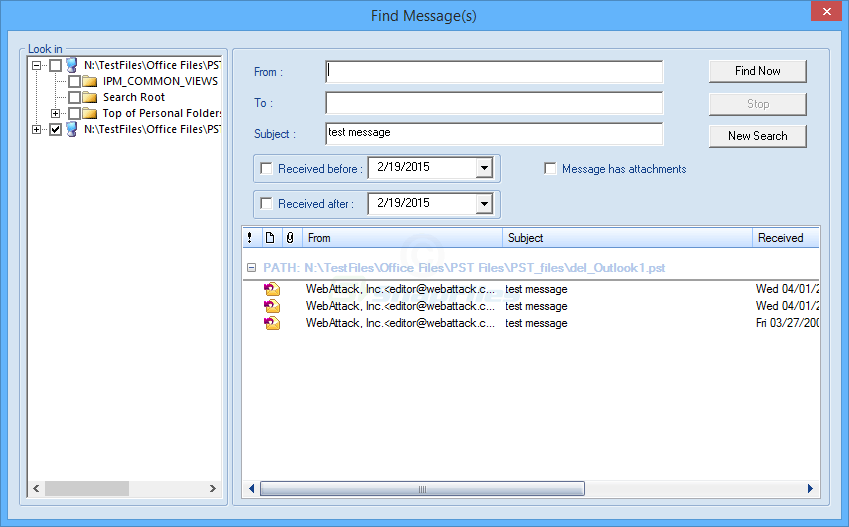 screenshot of Kernel Outlook PST Viewer