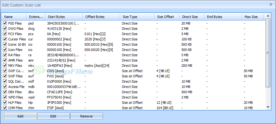 screenshot of Puran File Recovery
