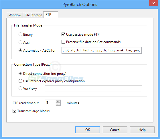 screenshot of PyroBatchFTP
