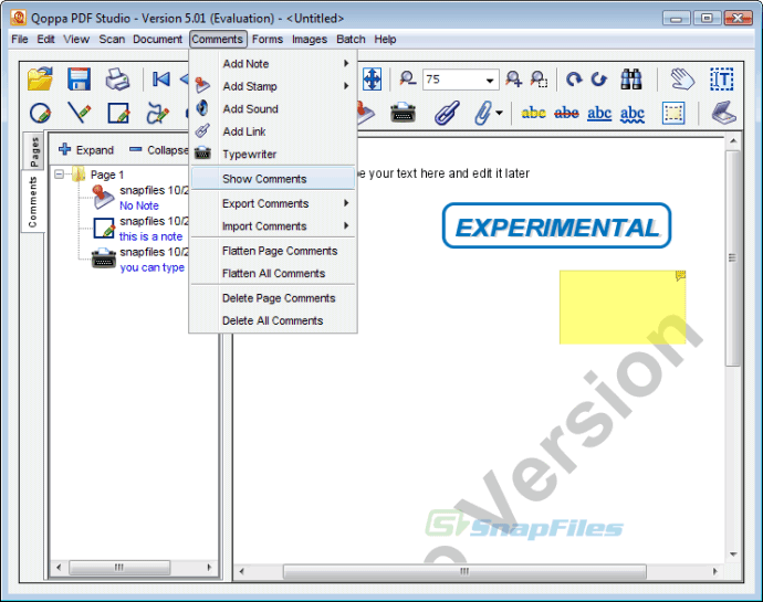 screenshot of PDF Studio
