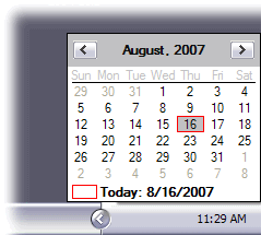 screen capture of QuickMonth Calendar