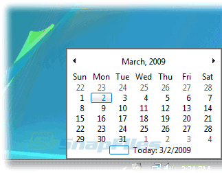 screenshot of QuickMonth Calendar