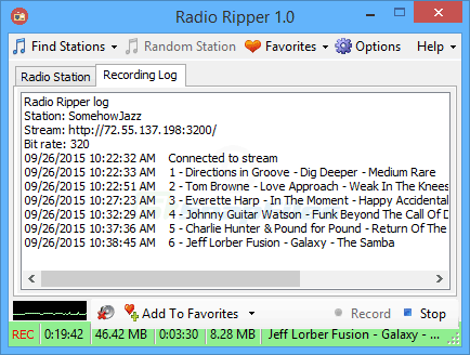 screenshot of Radio Ripper
