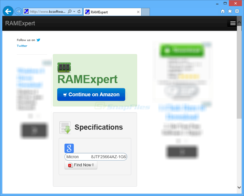 screenshot of RAMExpert