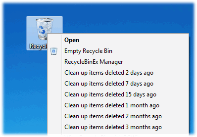 screenshot of RecycleBinEx