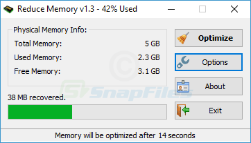 screenshot of  Reduce Memory