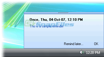 screenshot of Reminder Commander