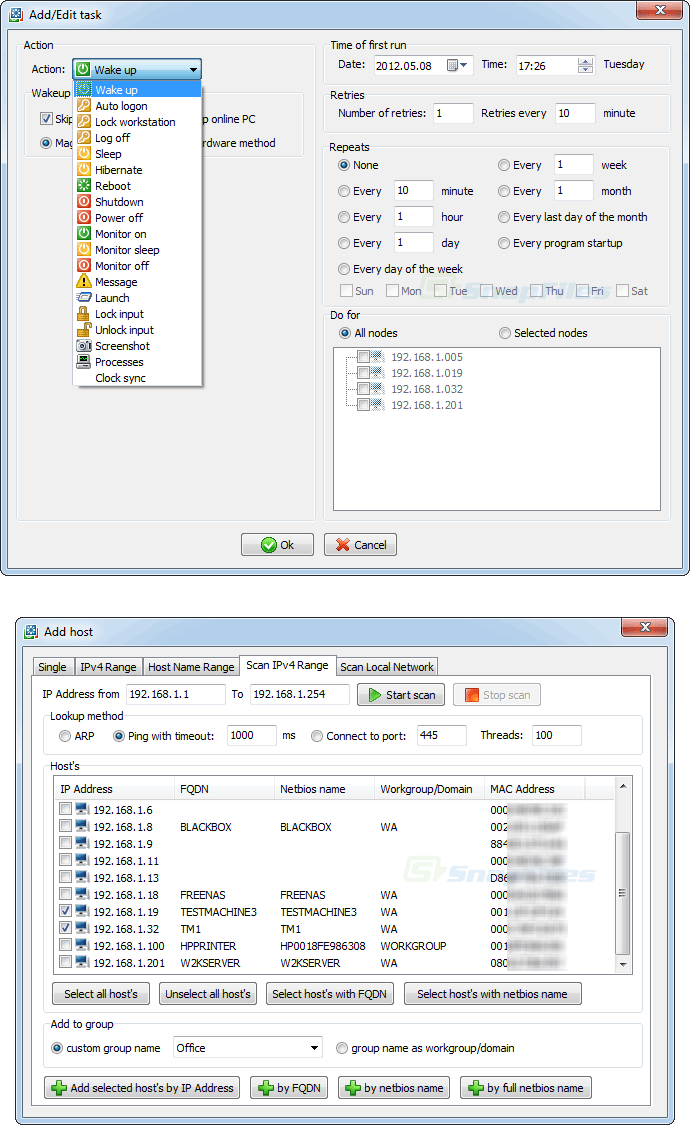 screenshot of Remote Computer Manager