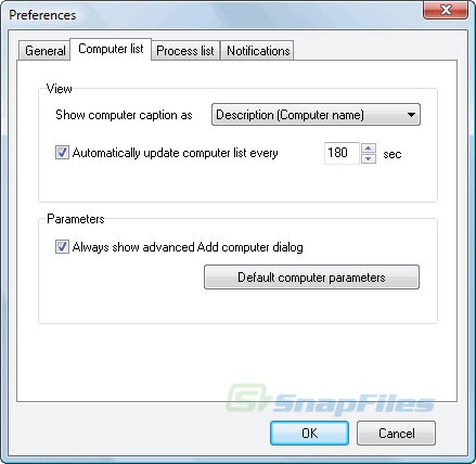 screenshot of Remote Process Explorer