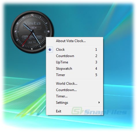 screen capture of Respect Soft Vista Clock
