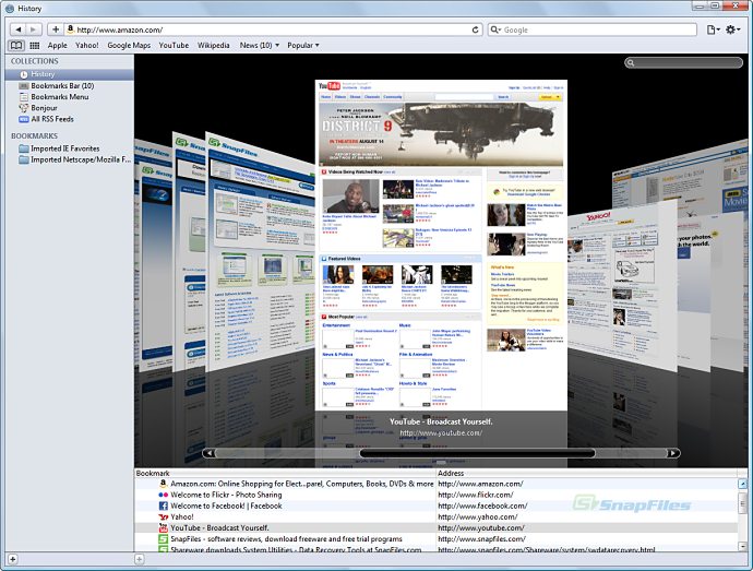 screenshot of Apple Safari