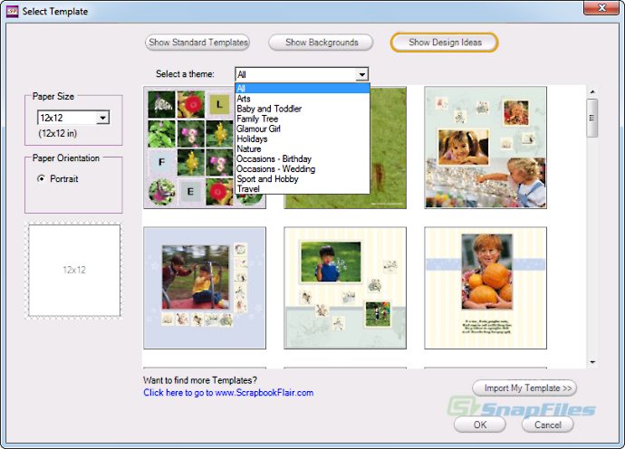 screenshot of ScrapbookFlair
