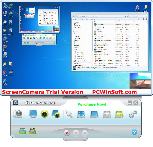screen capture of ScreenCamera Toolbar