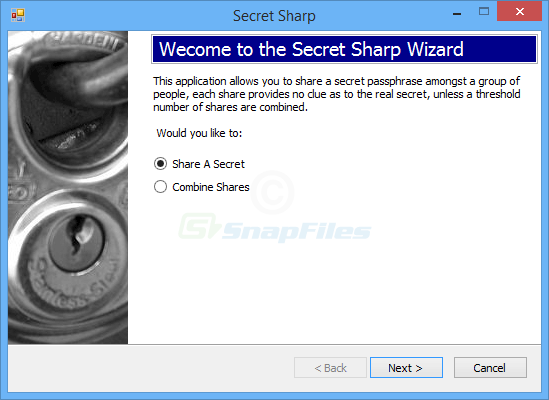 screen capture of Secret Sharp