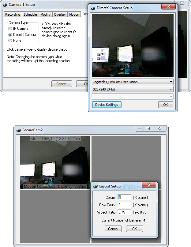 screenshot of Secure Cam