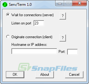 screen capture of ServTerm