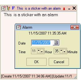 screenshot of Shock Sticker