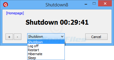 screenshot of Shutdown8