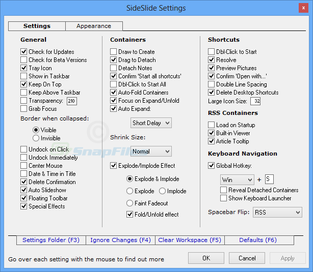 screenshot of SideSlide