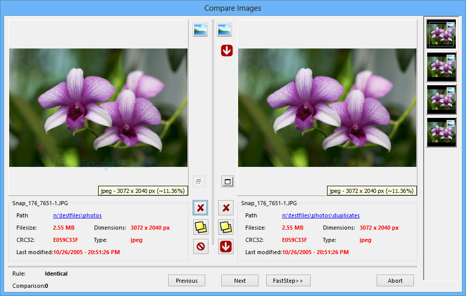screen capture of SimilarImages