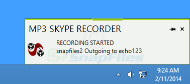 screenshot of MP3 Skype Recorder