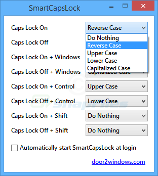 screen capture of SmartCapsLock