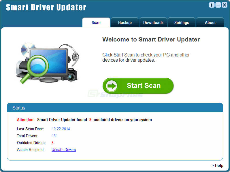 screen capture of Smart Driver Manager