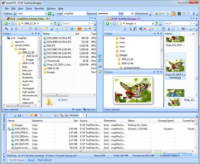 screen capture of SmartFTP