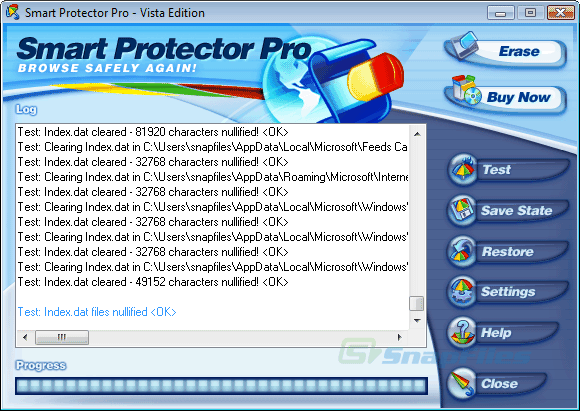 screen capture of Smart Protector Pro