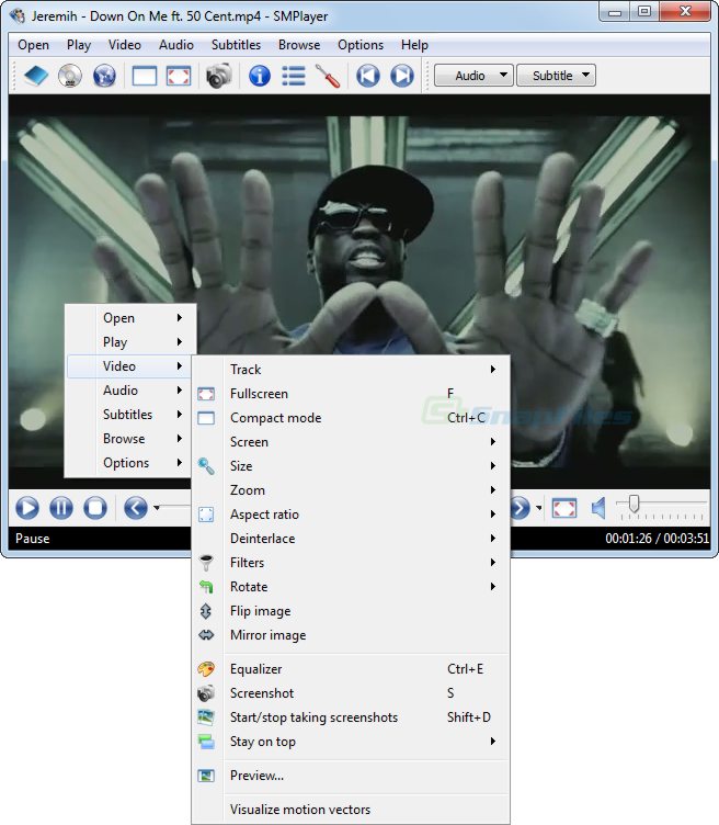 screenshot of SMPlayer
