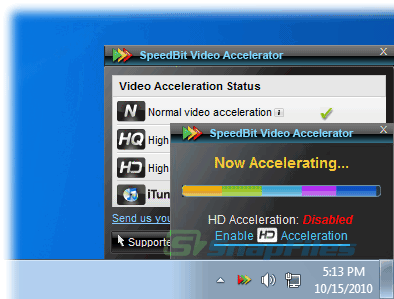 screenshot of SPEEDbit Video Accelerator