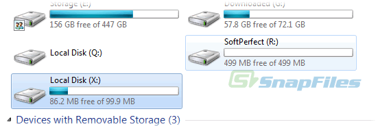 screenshot of SoftPerfect RAM Disk