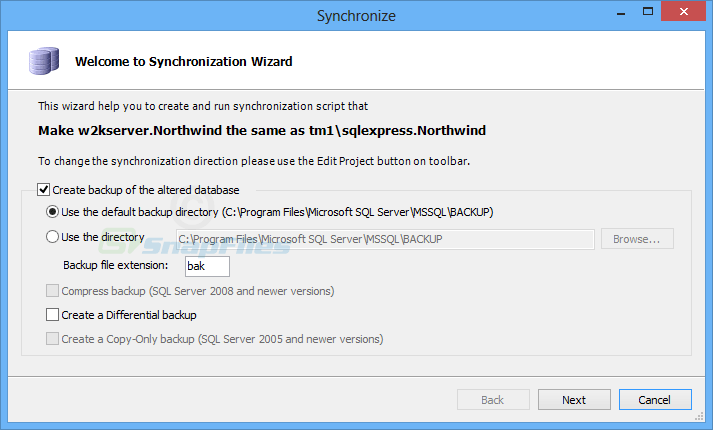 screenshot of SQL Examiner Suite