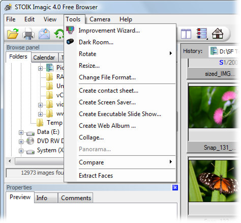 screenshot of STOIK Imagic Free Browser