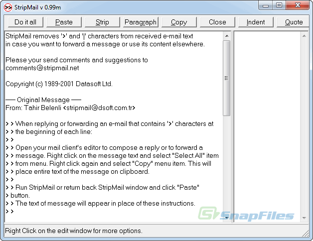 screen capture of Stripmail