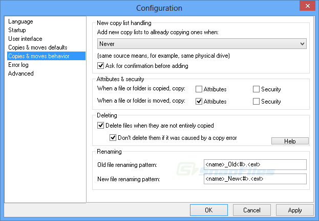screenshot of Ultracopier (Supercopier)