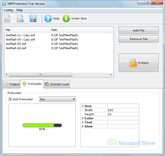 screenshot of SWFProtection