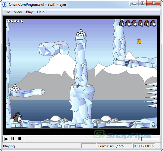 screen capture of Swiff Player
